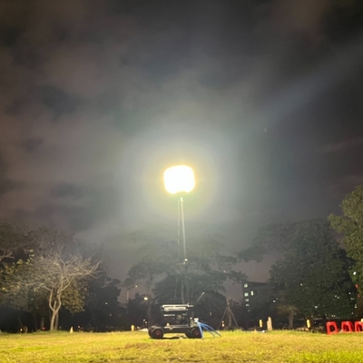 برج إضاءة محمول، مصباح عمل LED بالون، 700 واط، فائق السطوع، مع إضاءة 360 درجة