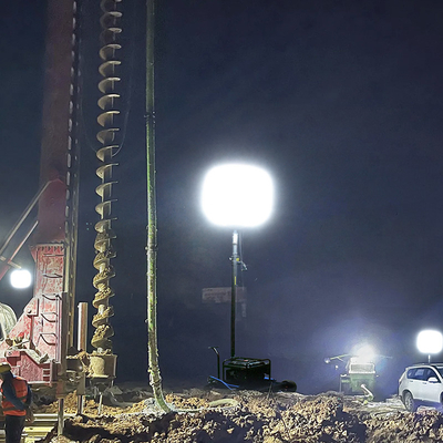 مصابيح البالون الخارجي 600W برج المصابيح المحمول للمقاول