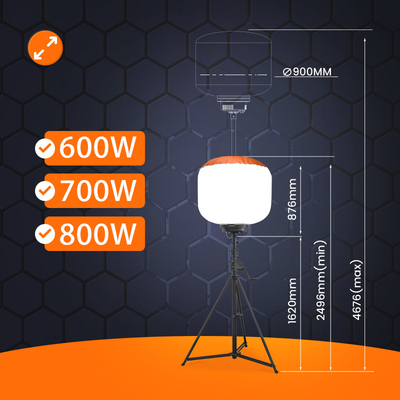 700W مصابيح البالونات LED 112000lm ضوء البرج الخارجي للإضاءة الصناعية