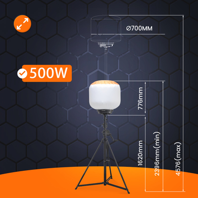 الأحداث البرج الضوئي التلسكوبي القابل للسحب 500W بالون LED البرج الضوئي المحمول للأحداث الكبيرة