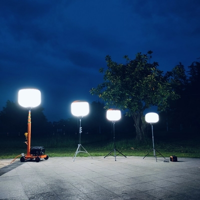 1200واط مصابيح البالونات LED برج ثلاثي الأقدام مصابيح العمل في الهواء الطلق للمقاولين