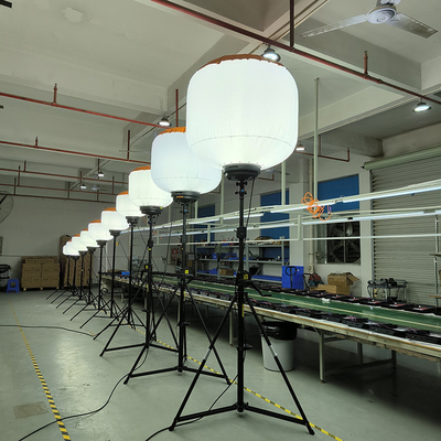 1200واط مصابيح البالونات LED برج ثلاثي الأقدام مصابيح العمل في الهواء الطلق للمقاولين