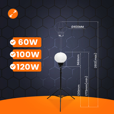 120W LED RGB برج ضوء البالون الضوئي متعدد الاستخدامات برج ضوء محمول للحدث في الهواء الطلق