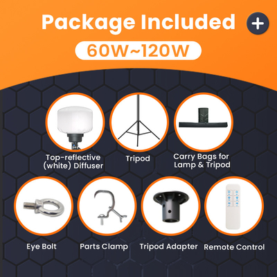 5000 ساعة بالون LED الضوء 60W 100W LED برج الضوء للحفلات المخيمات