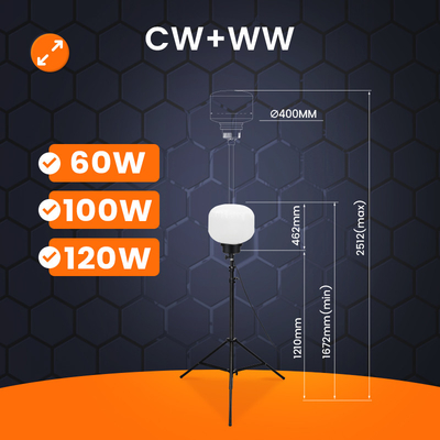 5000 ساعة بالون LED الضوء 60W 100W LED برج الضوء للحفلات المخيمات