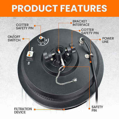 مصنع مخصص 36 واط في الهواء الطلق أدى ضوء الفيضان كشاف قابل للتعديل ارتفاع الصاري القابل للتعديل لمعسكرات الإغاثة في حالات الكوارث