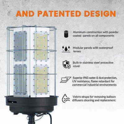 50000 Hours Lifespan LED Balloon Light with 160lm/W Efficiency and AC90-305V Input Voltage for Outdoor Use